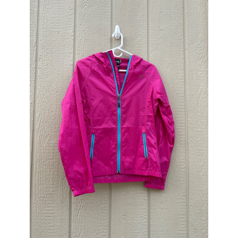 The North Face Small Windbreaker Pink Gorpcore Nylon Turquoise Zip Jacket